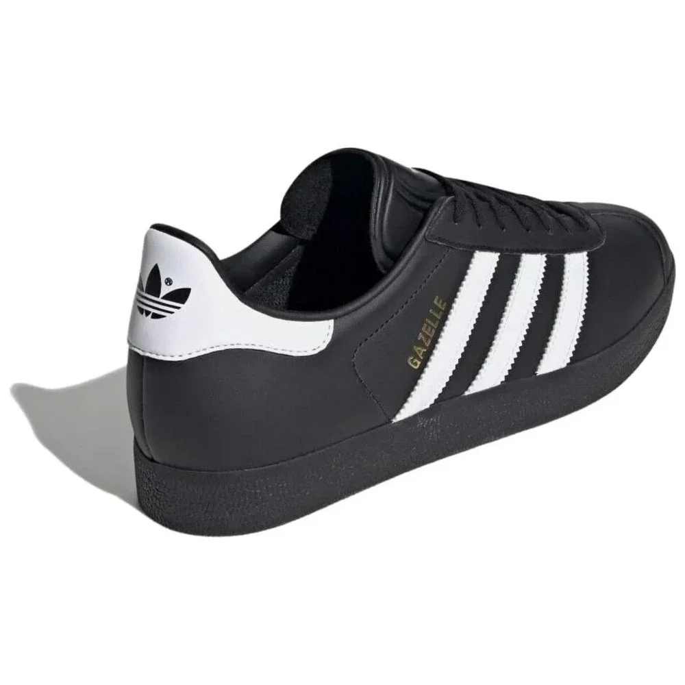 Adidas Gazelle Mens Size 6 Leather Shoes Black/White Sneakers ID6112 NEW